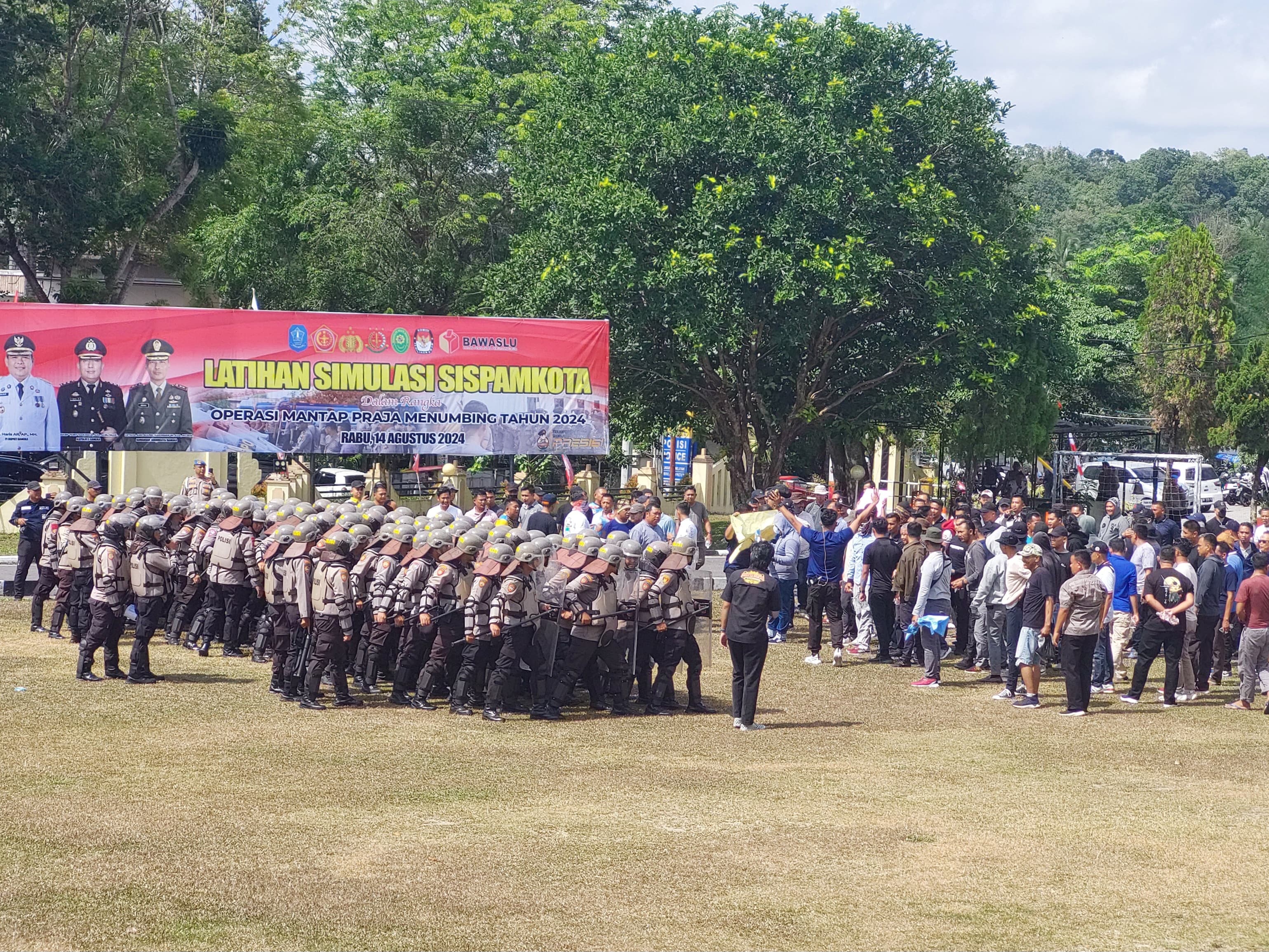 Simulasi Sispamkota di Polres Bangka