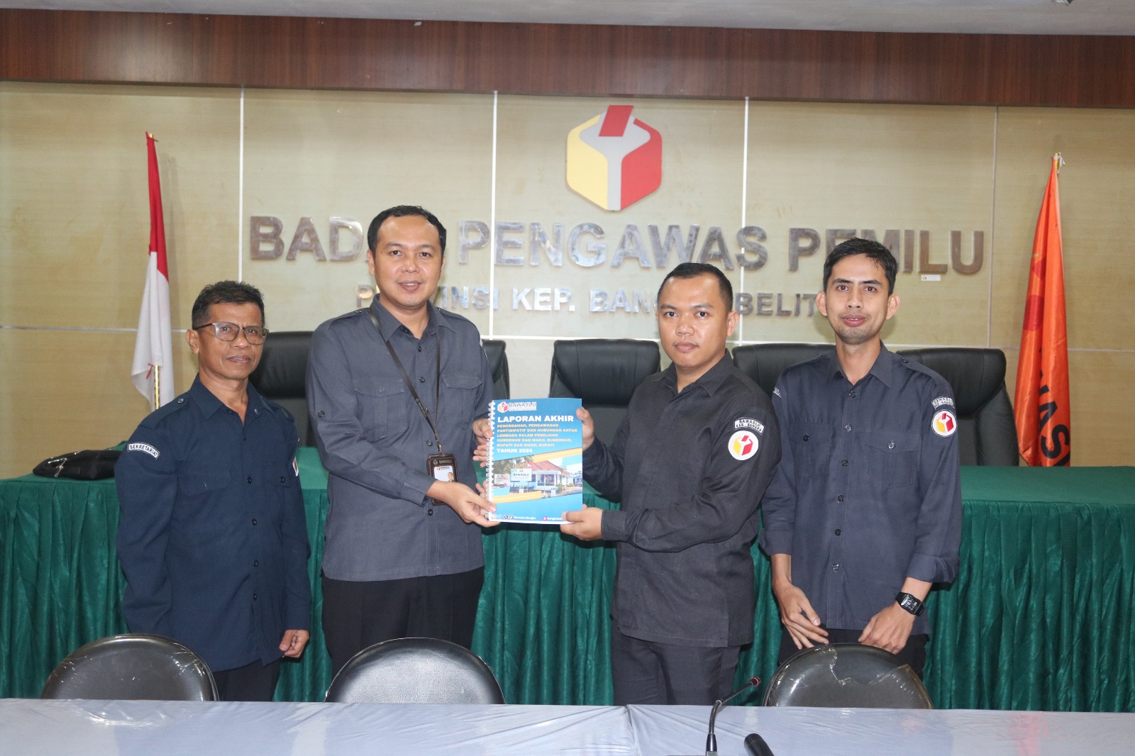 Penyerahan Laporan Akhir Tahun 2024 di Bawaslu Babel pada Senin, 13 Januari 2024