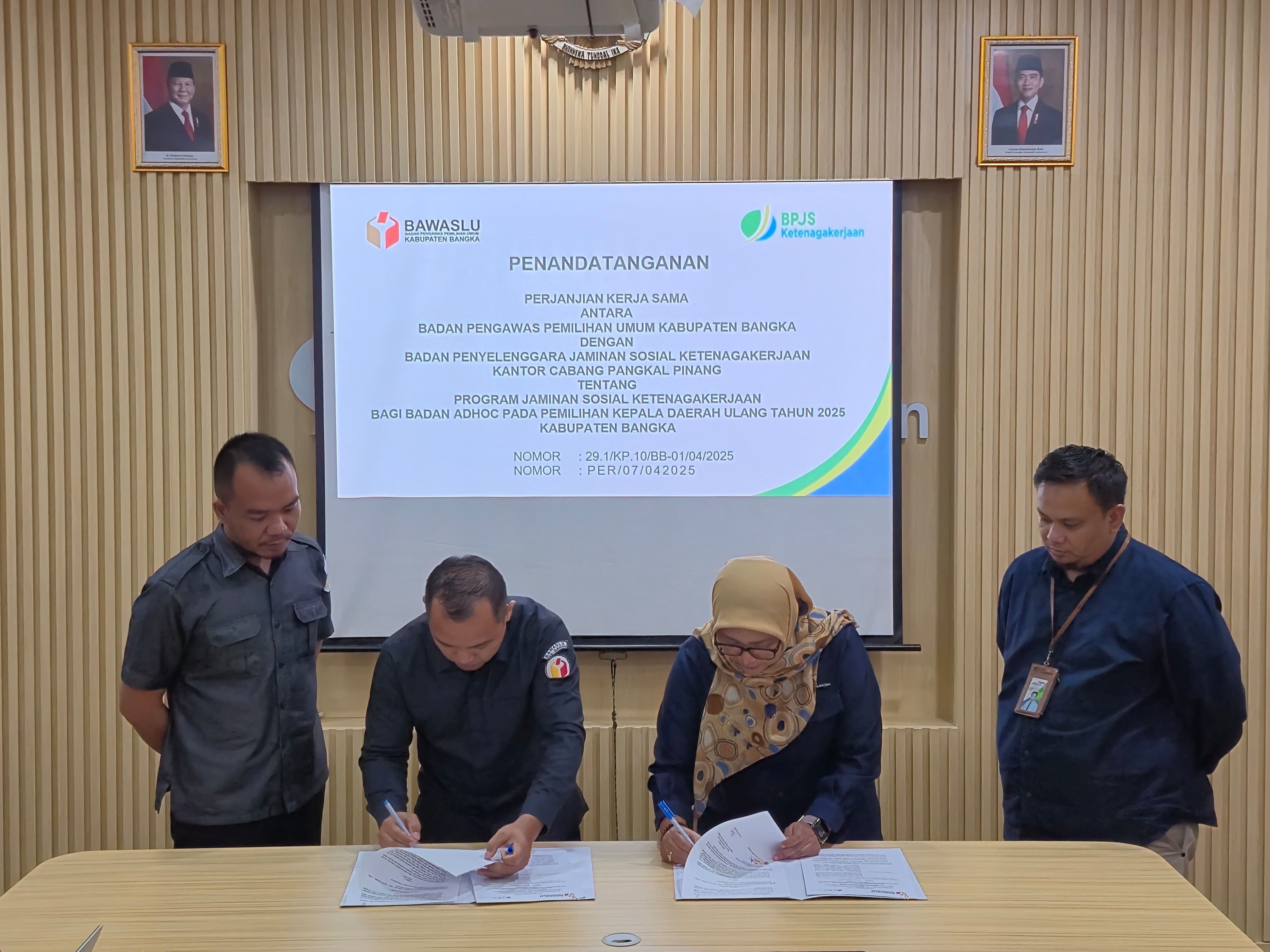 Penandatanganan Kerjasama Bersama BPJS Ketenagakerjaan untuk Pilkada Ulang 2025