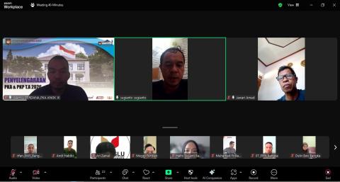 Kegiatan Work From Home menyampaikan progres pelaksanaan kegiatan Divisi P3S