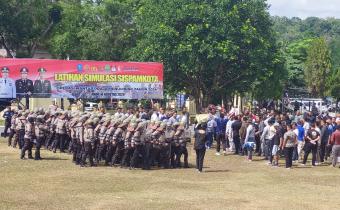 Simulasi Sispamkota di Polres Bangka