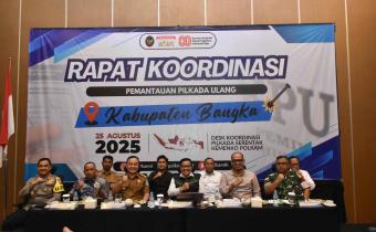 Rapat Koordinasi Kesiapan dan Pemantauan yang digelar oleh Kementerian Koordinator Bidang Politik, Hukum, dan Keamanan (Kemenko Polhukam) Republik Indonesia di Ballroom Hotel Sol Marina pada Senin, 25 Agustus 2025